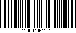 Código de barras (EAN, GTIN, SKU, ISBN): '1200043611419'