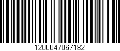 Código de barras (EAN, GTIN, SKU, ISBN): '1200047067182'