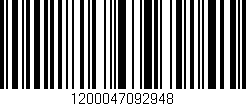 Código de barras (EAN, GTIN, SKU, ISBN): '1200047092948'