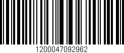 Código de barras (EAN, GTIN, SKU, ISBN): '1200047092962'
