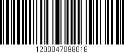 Código de barras (EAN, GTIN, SKU, ISBN): '1200047098018'