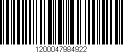 Código de barras (EAN, GTIN, SKU, ISBN): '1200047984922'