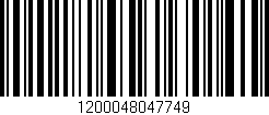 Código de barras (EAN, GTIN, SKU, ISBN): '1200048047749'