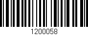 Código de barras (EAN, GTIN, SKU, ISBN): '1200058'