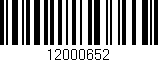Código de barras (EAN, GTIN, SKU, ISBN): '12000652'