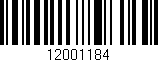 Código de barras (EAN, GTIN, SKU, ISBN): '12001184'