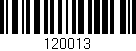 Código de barras (EAN, GTIN, SKU, ISBN): '120013'