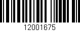 Código de barras (EAN, GTIN, SKU, ISBN): '12001675'