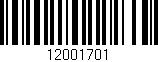 Código de barras (EAN, GTIN, SKU, ISBN): '12001701'