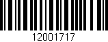 Código de barras (EAN, GTIN, SKU, ISBN): '12001717'