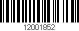 Código de barras (EAN, GTIN, SKU, ISBN): '12001852'