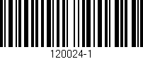 Código de barras (EAN, GTIN, SKU, ISBN): '120024-1'