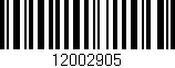 Código de barras (EAN, GTIN, SKU, ISBN): '12002905'