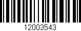 Código de barras (EAN, GTIN, SKU, ISBN): '12003543'