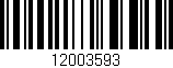 Código de barras (EAN, GTIN, SKU, ISBN): '12003593'