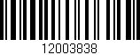 Código de barras (EAN, GTIN, SKU, ISBN): '12003838'