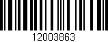 Código de barras (EAN, GTIN, SKU, ISBN): '12003863'