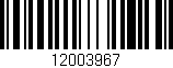 Código de barras (EAN, GTIN, SKU, ISBN): '12003967'