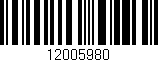 Código de barras (EAN, GTIN, SKU, ISBN): '12005980'