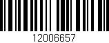 Código de barras (EAN, GTIN, SKU, ISBN): '12006657'