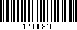 Código de barras (EAN, GTIN, SKU, ISBN): '12006810'