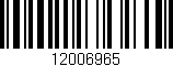 Código de barras (EAN, GTIN, SKU, ISBN): '12006965'