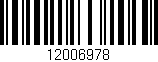 Código de barras (EAN, GTIN, SKU, ISBN): '12006978'