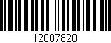Código de barras (EAN, GTIN, SKU, ISBN): '12007820'
