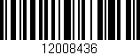 Código de barras (EAN, GTIN, SKU, ISBN): '12008436'