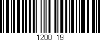 Código de barras (EAN, GTIN, SKU, ISBN): '1200/19'