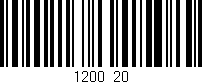 Código de barras (EAN, GTIN, SKU, ISBN): '1200/20'