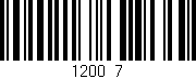 Código de barras (EAN, GTIN, SKU, ISBN): '1200/7'