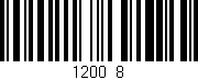 Código de barras (EAN, GTIN, SKU, ISBN): '1200/8'