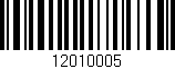 Código de barras (EAN, GTIN, SKU, ISBN): '12010005'