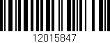Código de barras (EAN, GTIN, SKU, ISBN): '12015847'