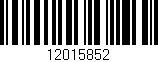 Código de barras (EAN, GTIN, SKU, ISBN): '12015852'