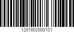 Código de barras (EAN, GTIN, SKU, ISBN): '1201602000101'