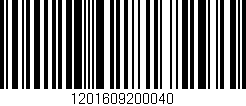 Código de barras (EAN, GTIN, SKU, ISBN): '1201609200040'