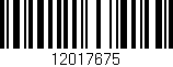 Código de barras (EAN, GTIN, SKU, ISBN): '12017675'