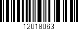 Código de barras (EAN, GTIN, SKU, ISBN): '12018063'