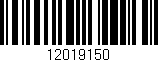 Código de barras (EAN, GTIN, SKU, ISBN): '12019150'