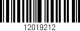 Código de barras (EAN, GTIN, SKU, ISBN): '12019212'