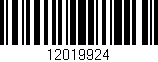 Código de barras (EAN, GTIN, SKU, ISBN): '12019924'