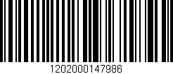 Código de barras (EAN, GTIN, SKU, ISBN): '1202000147986'
