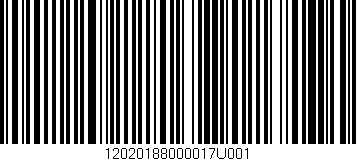 Código de barras (EAN, GTIN, SKU, ISBN): '12020188000017U001'
