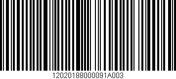 Código de barras (EAN, GTIN, SKU, ISBN): '12020188000091A003'
