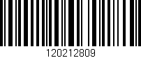 Código de barras (EAN, GTIN, SKU, ISBN): '120212809'