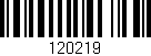 Código de barras (EAN, GTIN, SKU, ISBN): '120219'