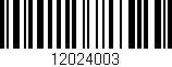 Código de barras (EAN, GTIN, SKU, ISBN): '12024003'
