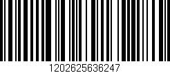 Código de barras (EAN, GTIN, SKU, ISBN): '1202625636247'